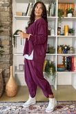 The Sunday Morning V Slouch Sweatshirt Aubergine